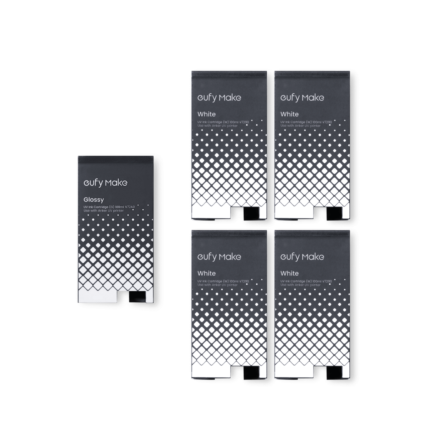 White and Glossy Ink Pack for UV Printer E1